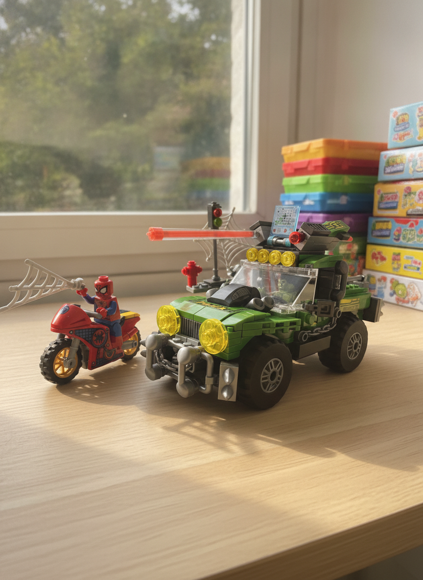 A HEROES ASSEMBLE MG1212 Chasing Building Blocks Set