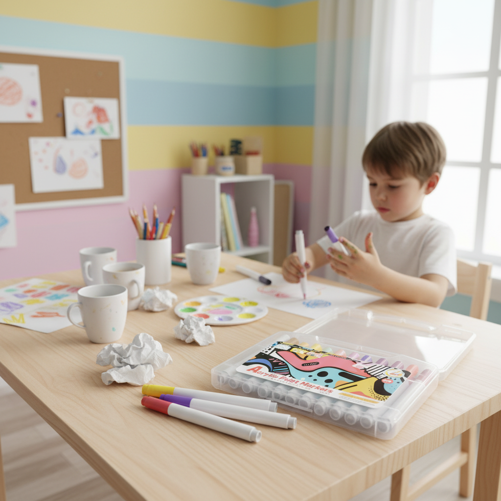 Acrylic Paint Markers - 24 Colour Set