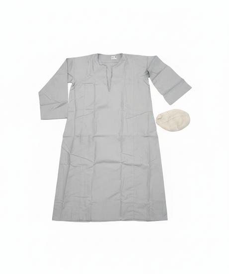 Al-Jameel Boys' Traditional Thobe & Kufi Set (Size 8 ) Costume