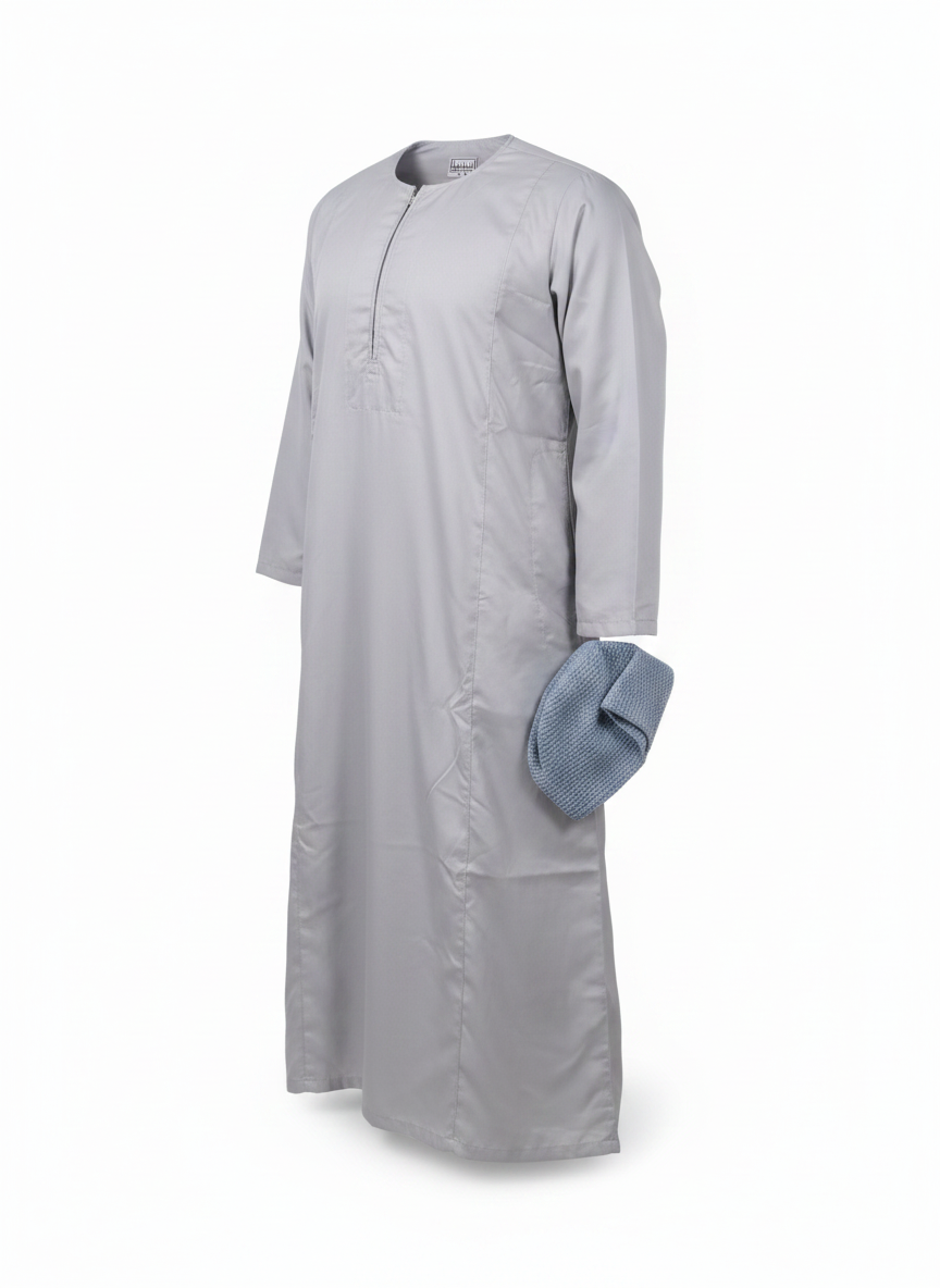 Al-Khalil Boys' Traditional Thobe and Kufi Set ( Size 6 ) Costume