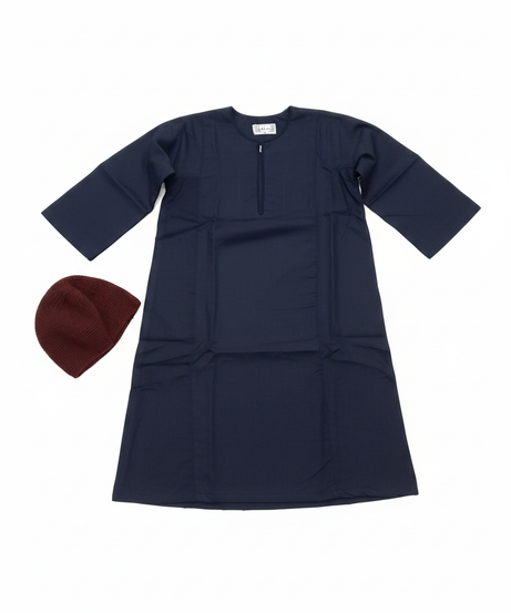 Al-Khalil Children's Navy Thobe & Kufi Set ( Size 4 ) Costume