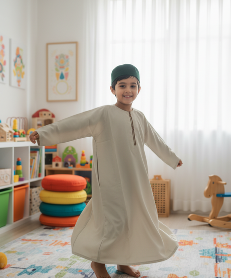 Al-Khalil Kids' Thobe and Kufi Dress-Up Set (Size 6)