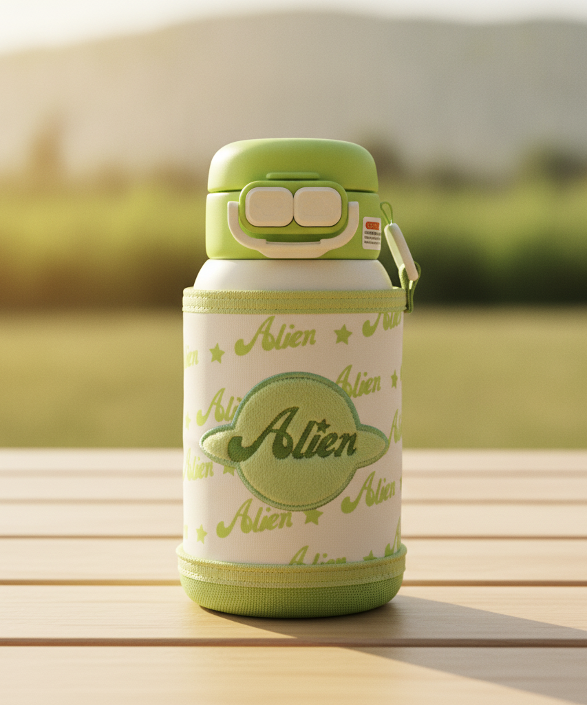Alien Character Water Bottle Gift Set