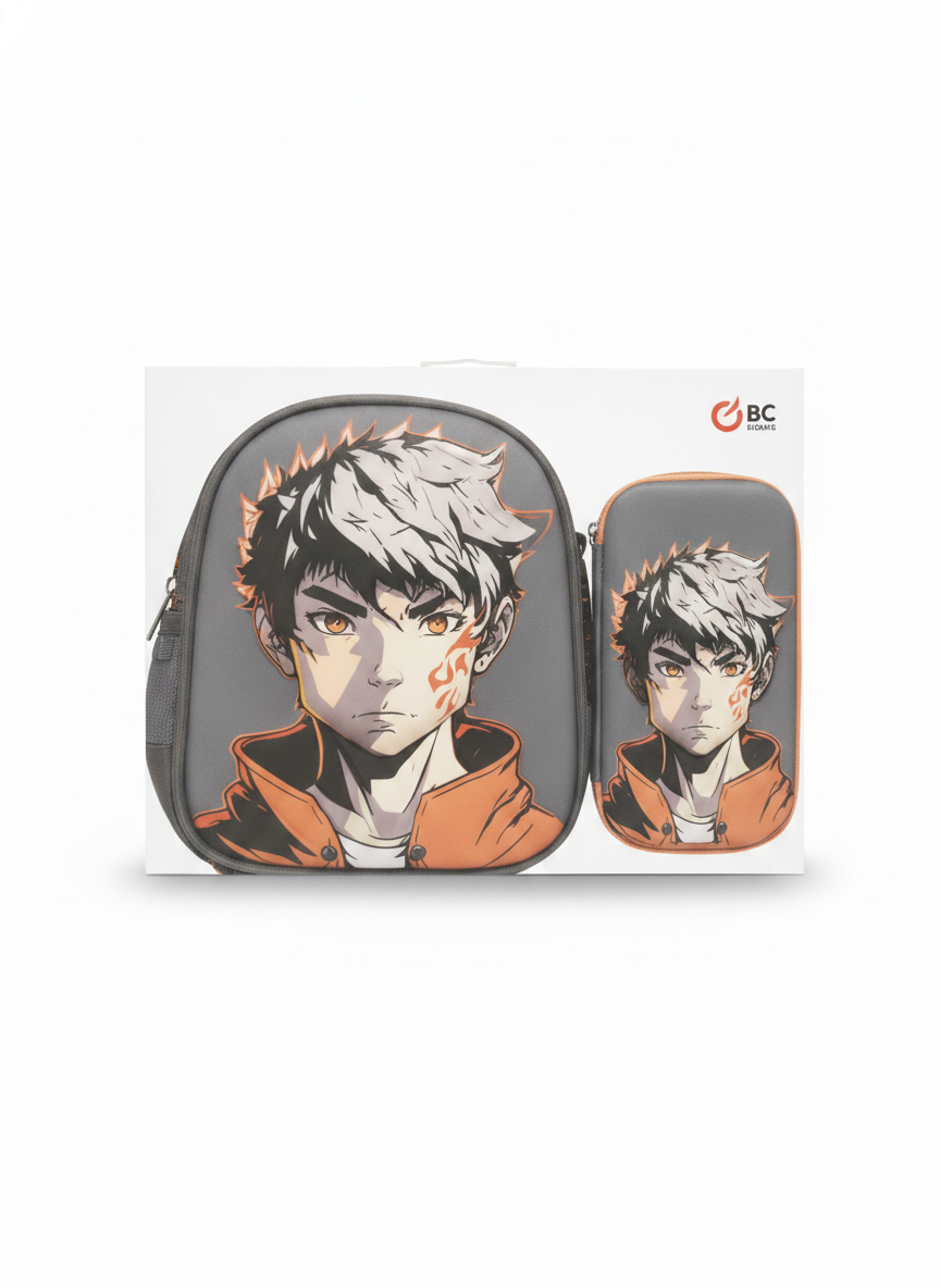 Anime Character School Essentials Set (Mini Backpack & Pencil Case)
