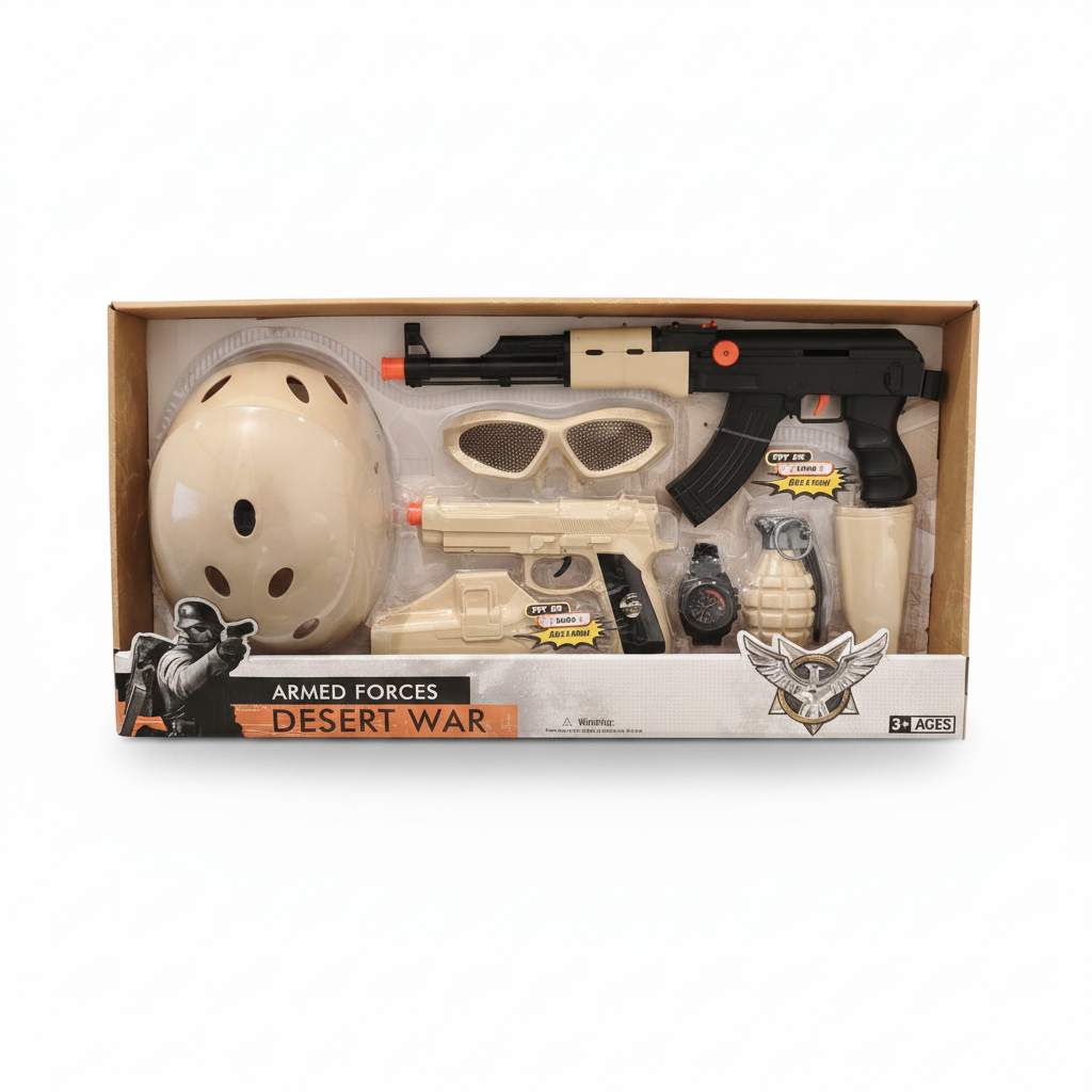 Armed Forces Desert War Toy Play Set