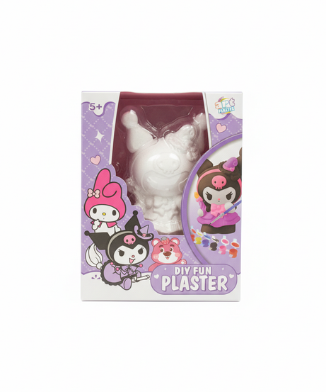 Art Plaster DIY Fun Plaster Kuromi Figure Painting Kit