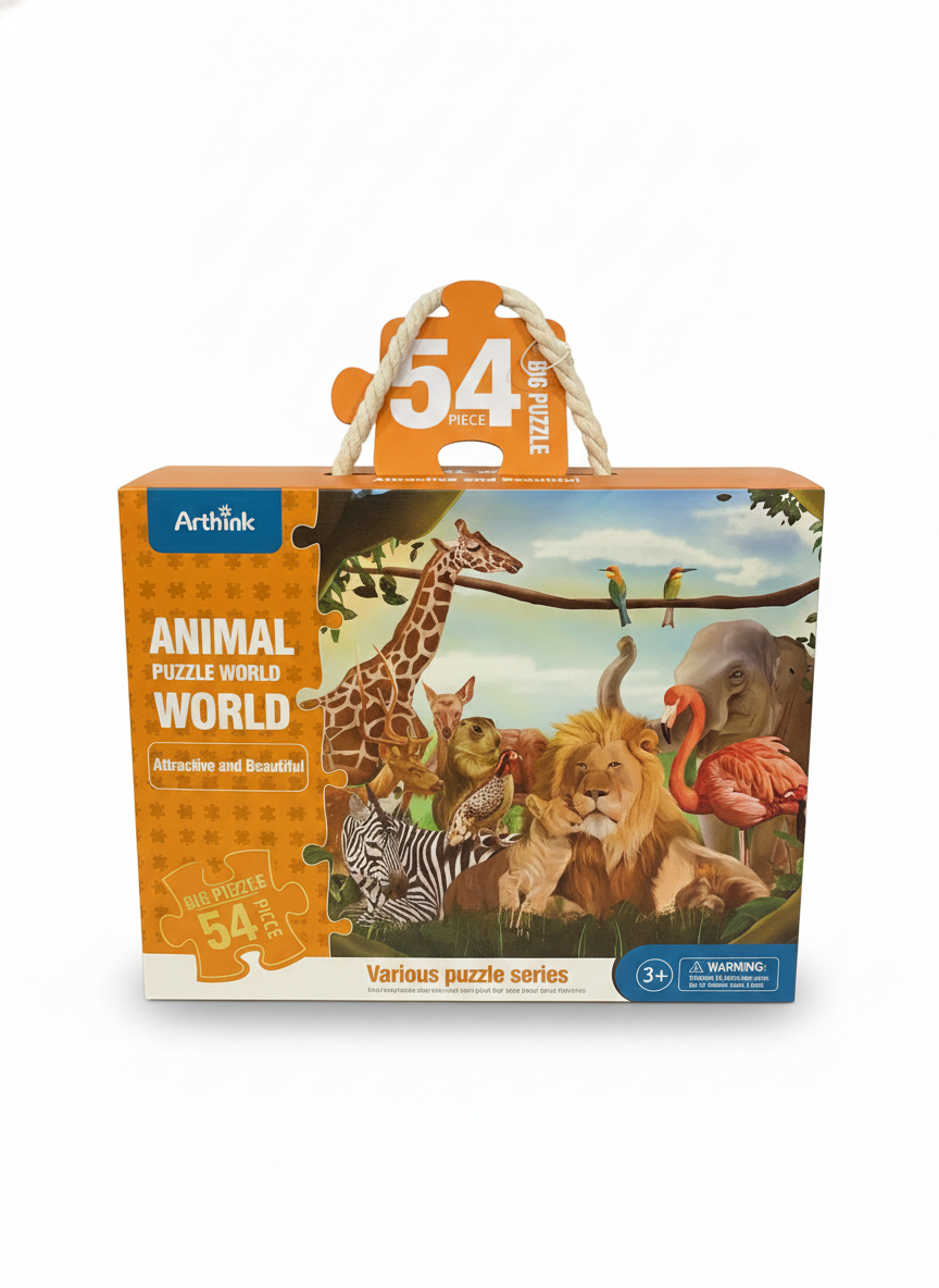 Arthink Animal Puzzle World - 54 Piece Big Puzzle
