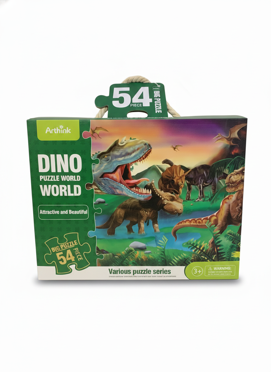 Arthink Dino Puzzle World - 54 Piece Big Puzzle