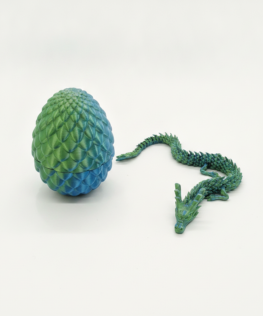 Articulated Gradient Dragon & Textured Egg Set