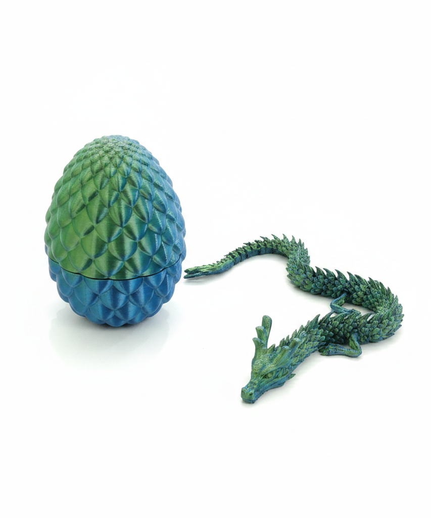 Articulated Gradient Dragon & Textured Egg Set