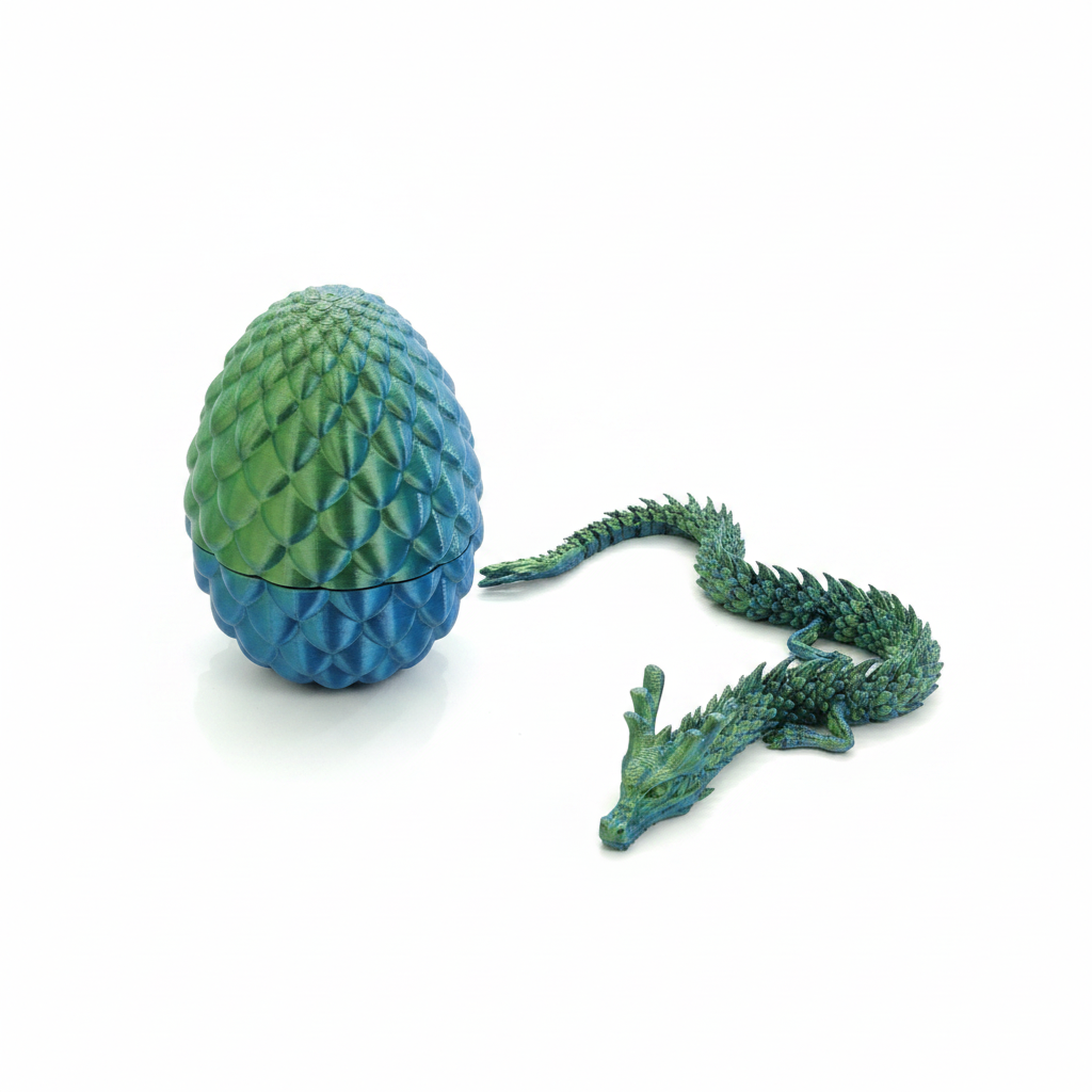 Articulated Gradient Dragon & Textured Egg Set