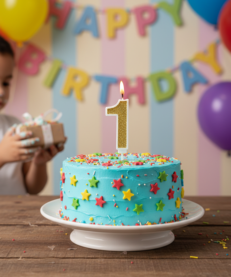 Askar Candle Party Number 1 Glitter Birthday Candle