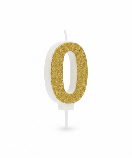 Askar Party Glitter Number 0 Candle