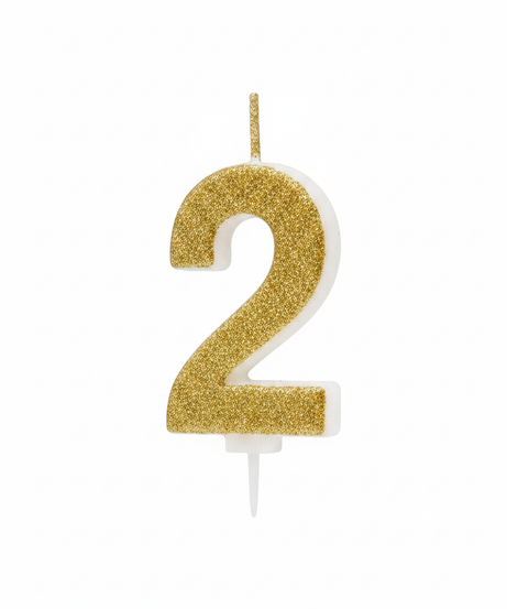 Askar Party Number 2 Glitter Candle