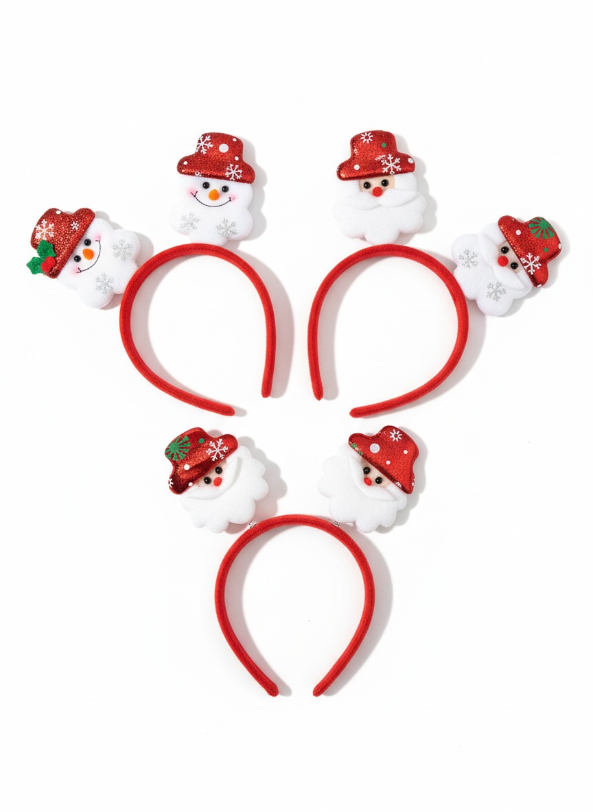 Assorted Festive Christmas Character Headbands