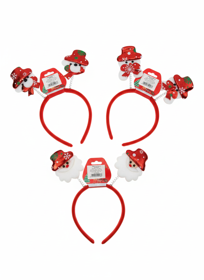 Assorted Festive Christmas Character Headbands