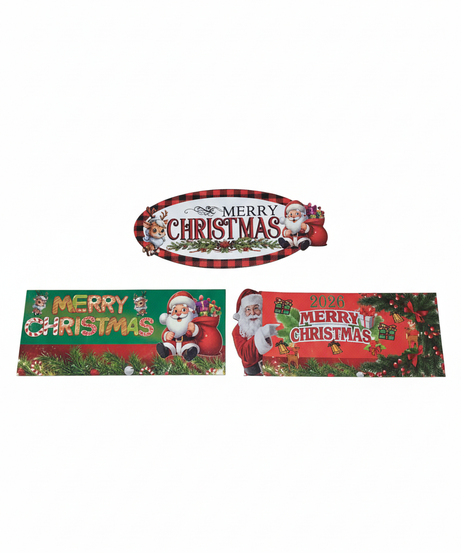 Assorted Merry Christmas Decorative Sign
