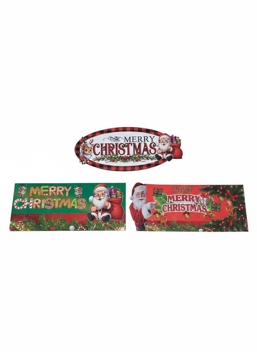 Assorted Merry Christmas Decorative Sign