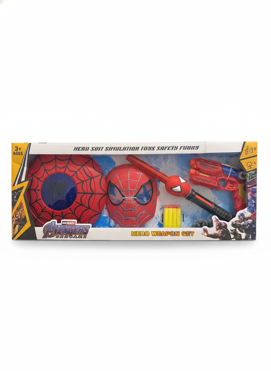 Avengers Endgame Spider-Man Hero Suit Simulation Toys & Weapon Set