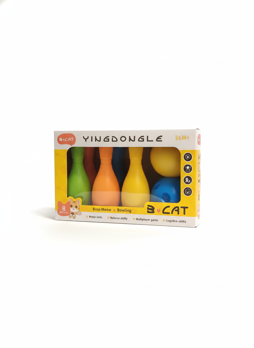 B.CAT YINGDONGLE Boss Meow Bowling Set