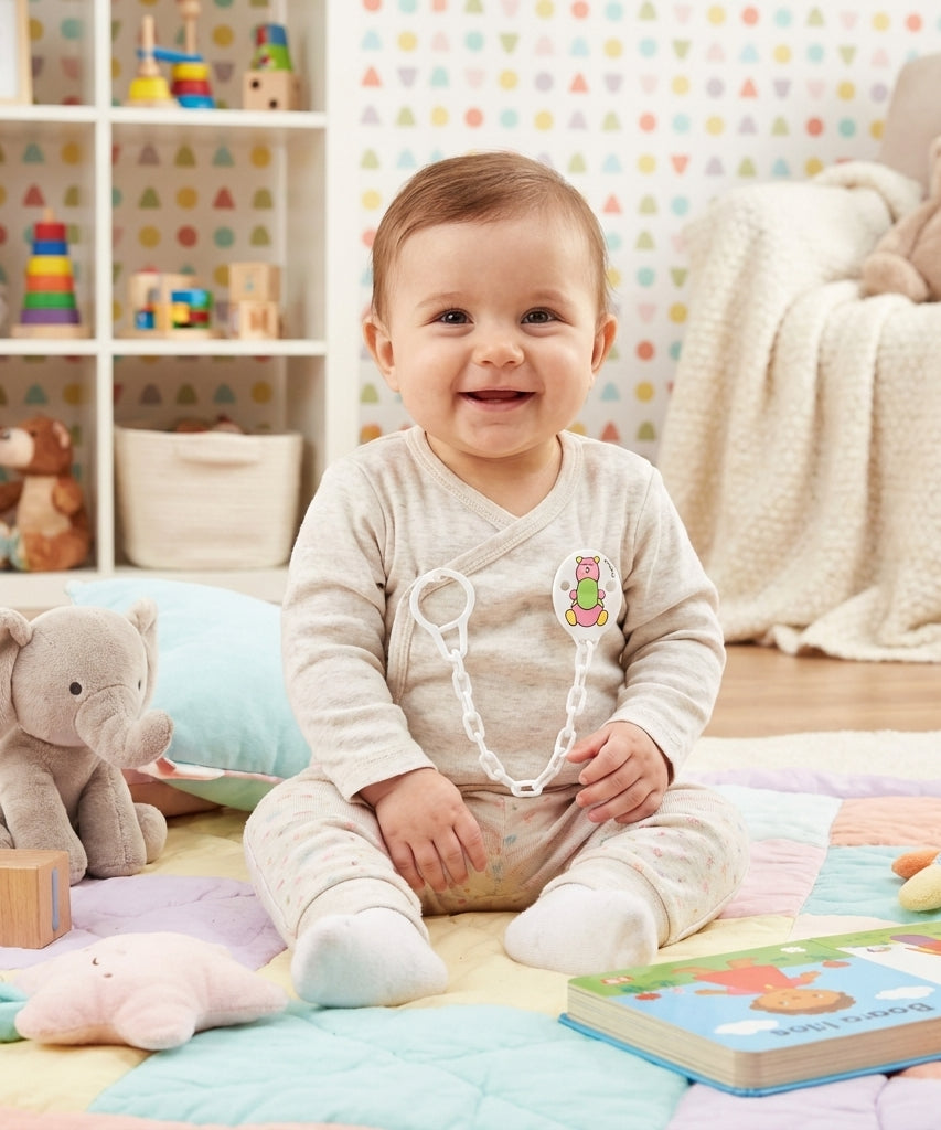 BabyTime Emboss Patterned Soother Chain