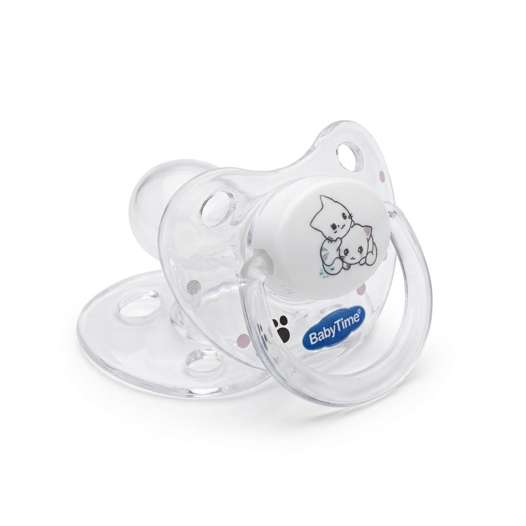 BabyTime Orthodontical Transparent Patterned Soother