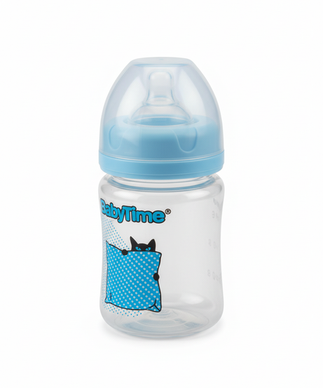 BabyTime PP Wide Neck Bottle (Silikon Uçlu), 150ml