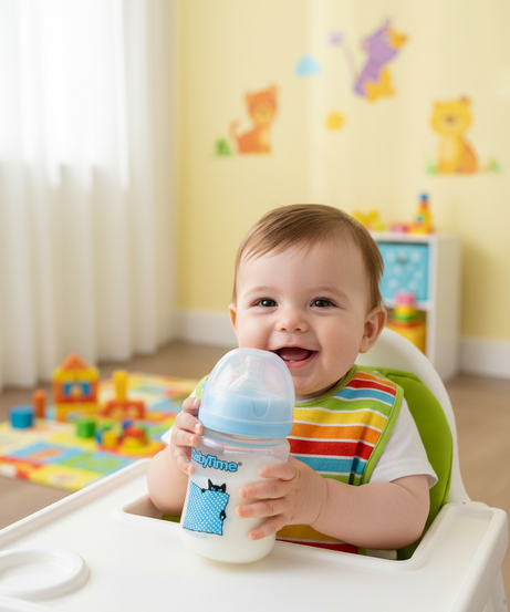 BabyTime PP Wide Neck Bottle (Silikon Uçlu), 150ml