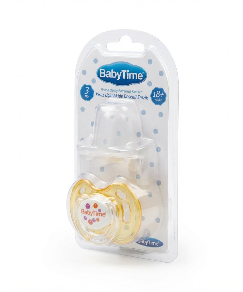 BabyTime Round Candy Patterned Soother