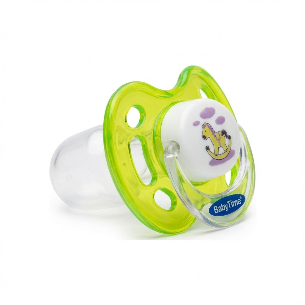 BabyTime Round Cherry-Tipped Candy Patterned Soother Stage 2 (6-18 Months)