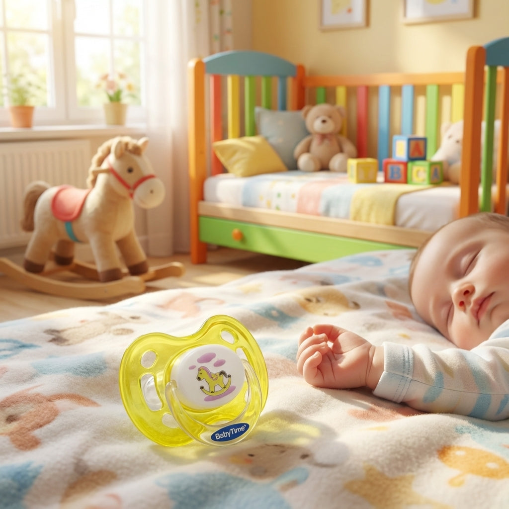 BabyTime Round Cherry-Tipped Candy Patterned Soother Stage 2 (6-18 Months)