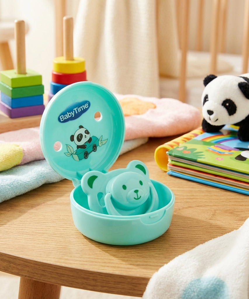 BabyTime Soother, Pacifier Clip, and Storage Case Set