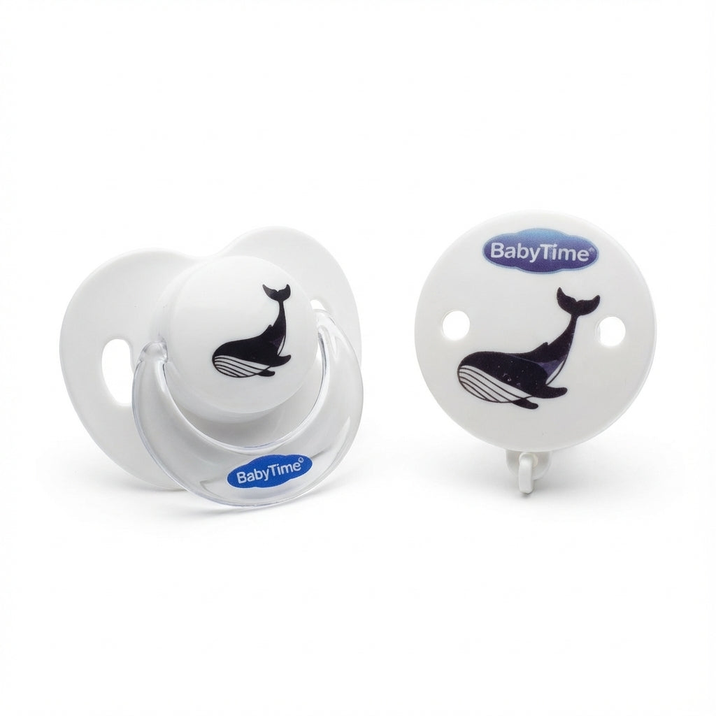 BabyTime Soother + Soother Chain (Whale Design)