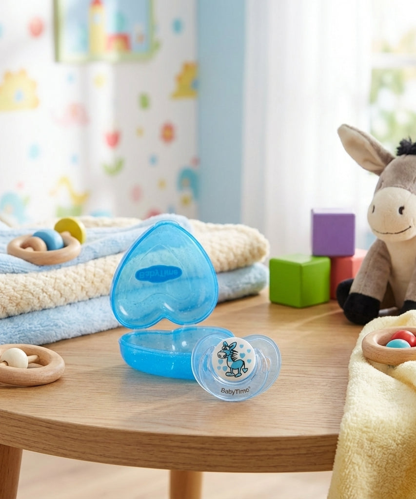 BabyTime Soother With Heart Designed Protector Cup