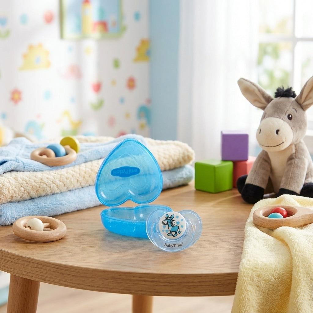 BabyTime Soother With Heart Designed Protector Cup
