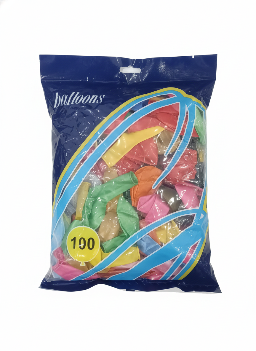 Balloons - 100 Count Assorted Colors