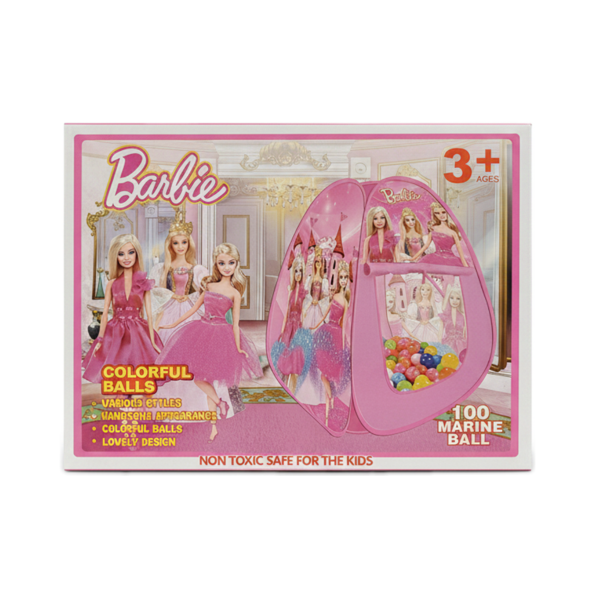 Barbie Play Tent with 100 Marine Balls