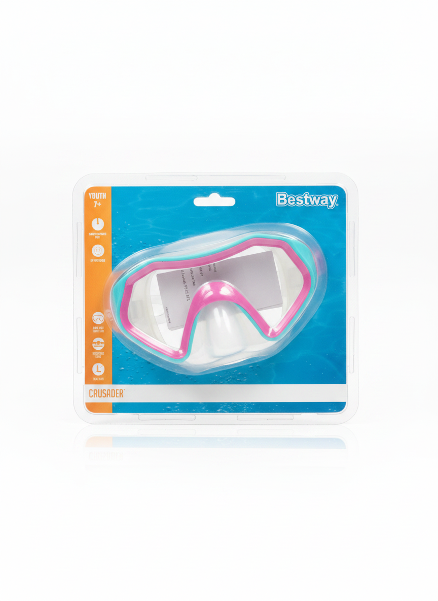 Bestway Crusader Youth Swim Goggles (Pink/Aqua)