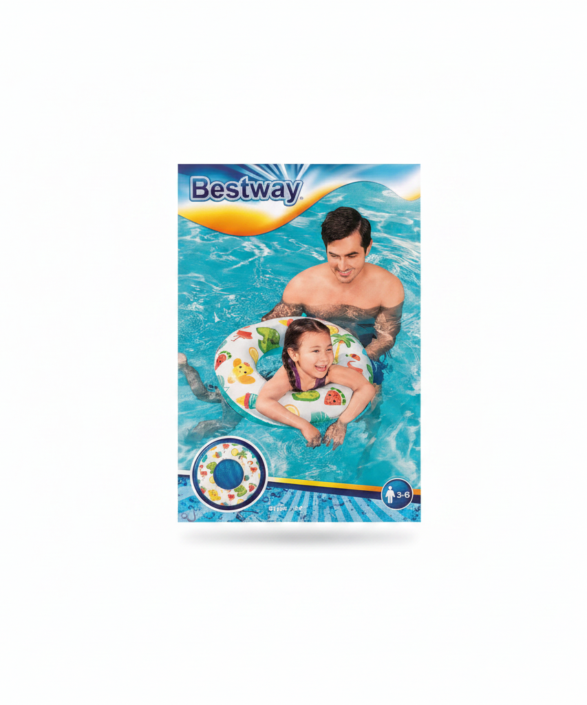 Bestway Inflatable Swim Ring with Summer Graphics