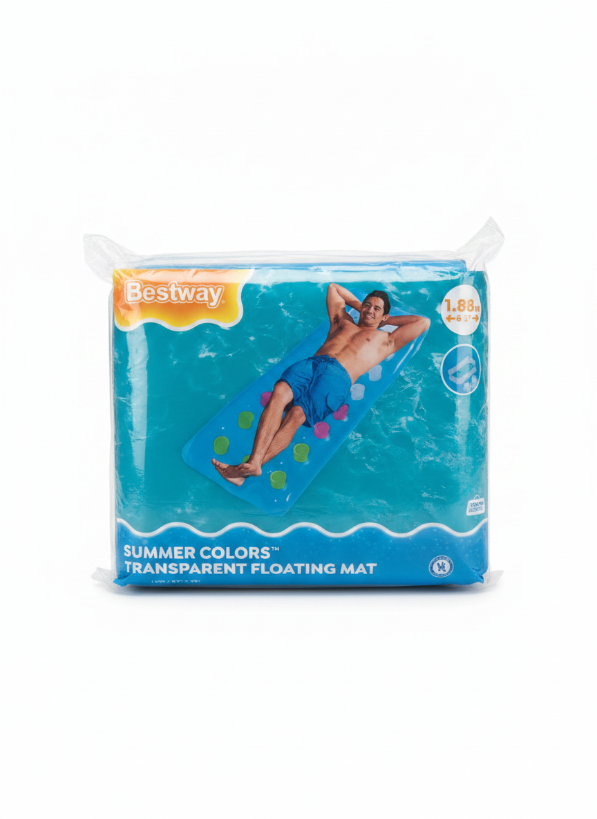 Bestway Summer Colors Transparent Floating Mat