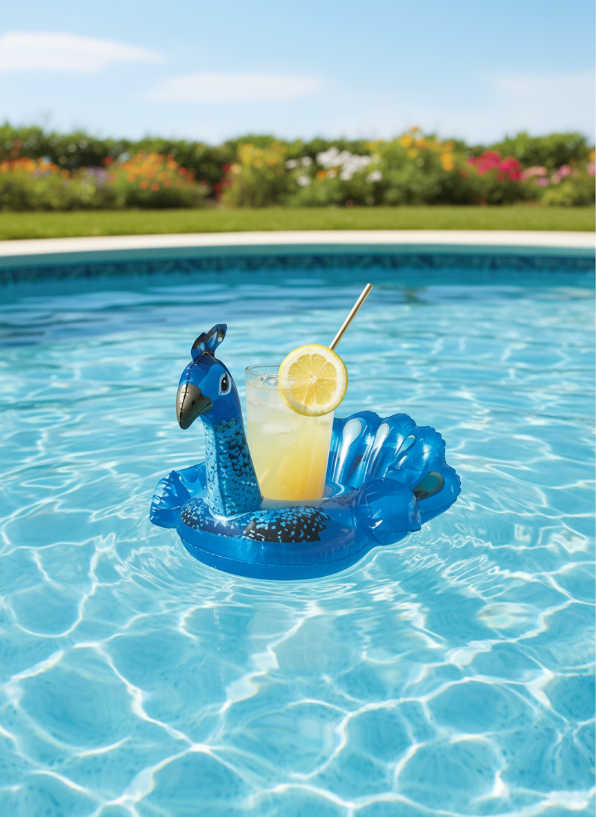 Bestway Float'n Fashion Peacock Floating Drink Holder