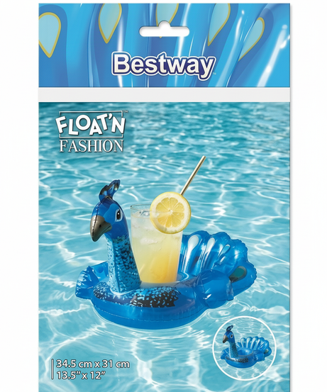 Bestway Float'n Fashion Peacock Floating Drink Holder