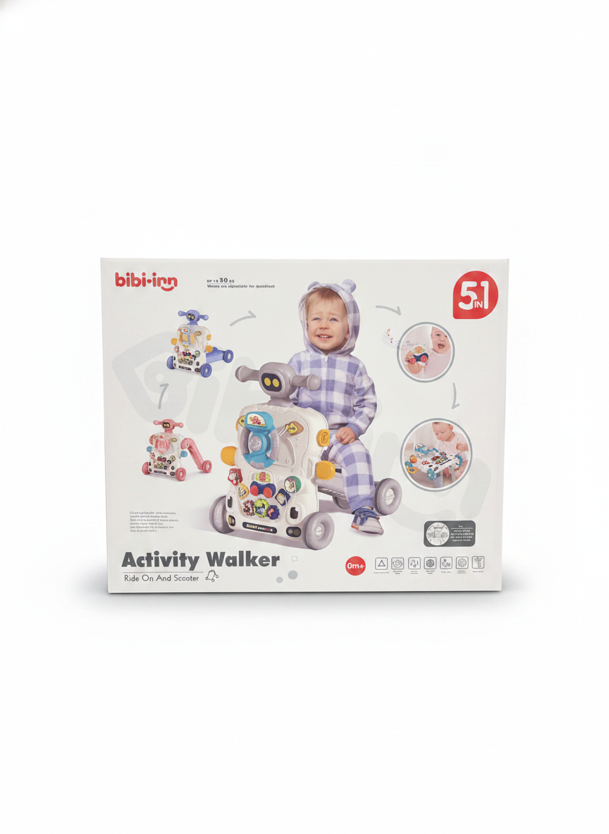 Bibi-inn 5-in-1 Activity Walker Ride On and Scooter