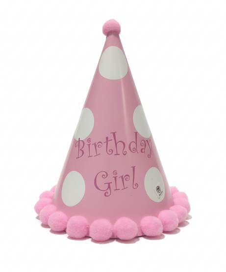 Birthday Girl Pink Polka Dot Party Hat