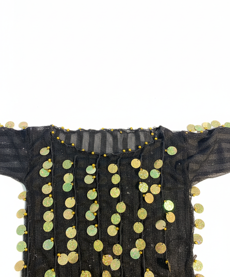 Black Sequin Mesh Costume Dress
