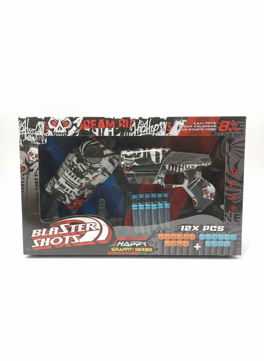 Blaster Shots Happy Graffiti Series Dual Toy Blaster Set