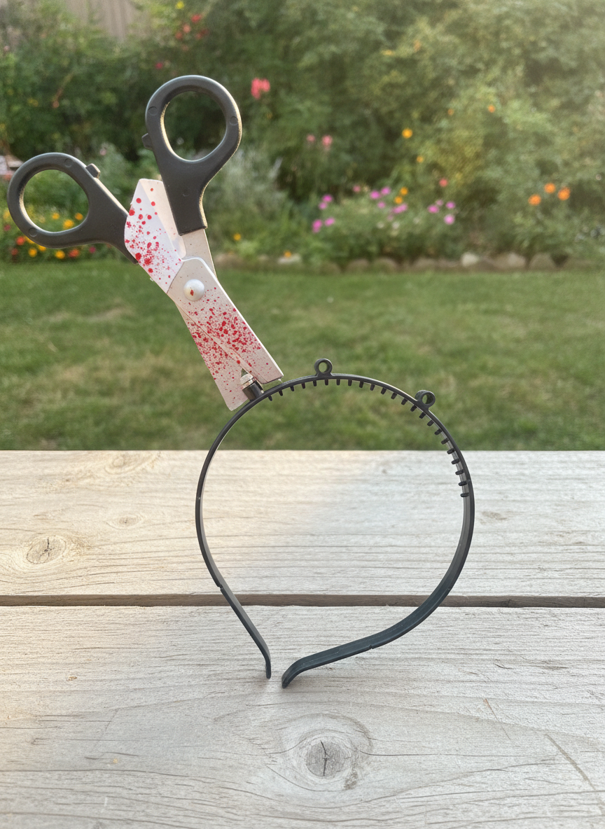 Bloody Scissors Headband Costume Accessory