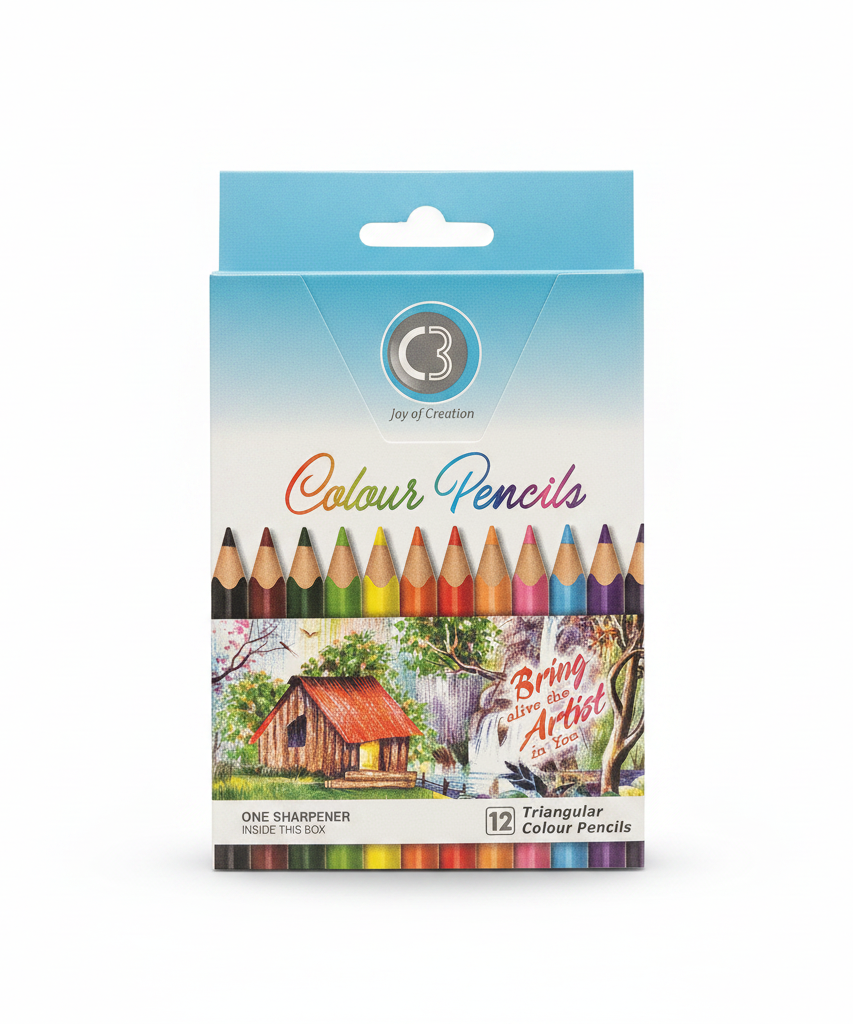 C3 Joy of Creation 12 Triangular Colour Pencils