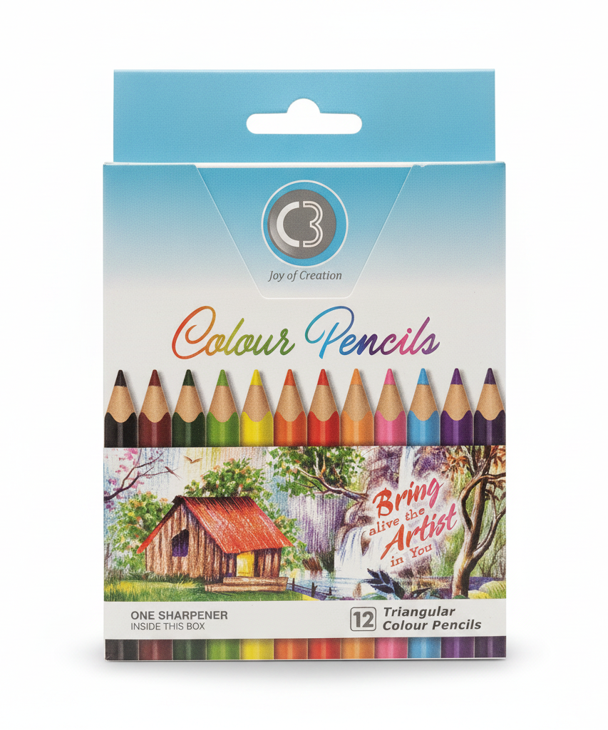 C3 Joy of Creation 12 Triangular Colour Pencils