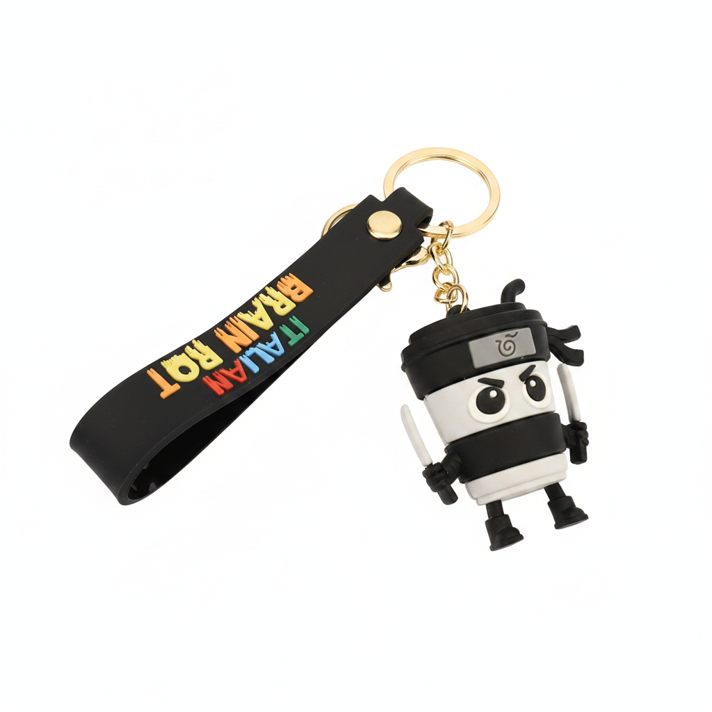CAPPUCCINO ASSASSINO-Brain RotCoffee Keychain